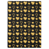 Porte-bloc Luxury  Black Gold Foil Hearts  (Dos)