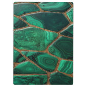 Porte-bloc Luxury Emerald Malachite Green Marble Abstract (Dos)