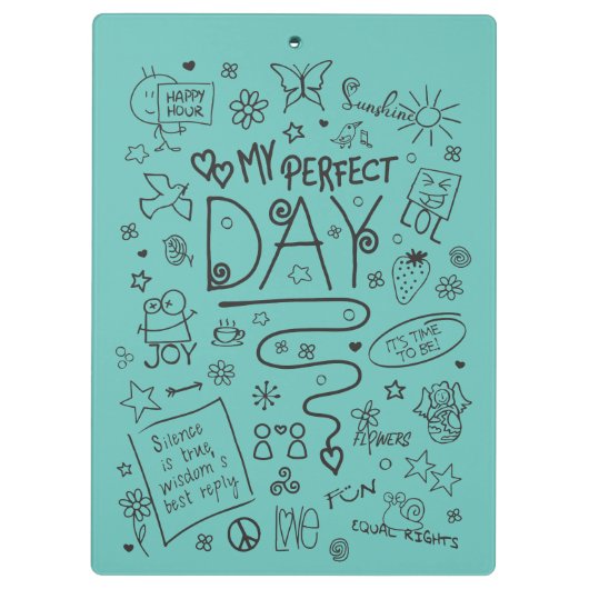 Porte-bloc Ma Journée Parfaite - Pensée Positive 2 (Dos)