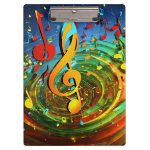 Porte-bloc Ma mélodie préférée : notes de musique et paroles 