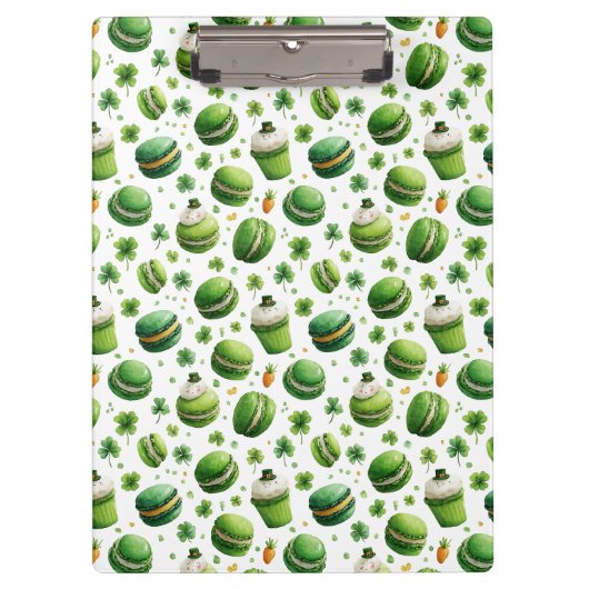 Porte-bloc Macaron et trèfle aquarelle de la Saint-Patrick (Devant)