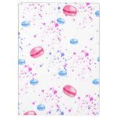 Porte-bloc Macarons appétissants en plaques d'aquarelle (Dos)