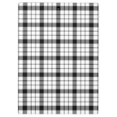 Porte-bloc MacFarlane tartan noir blanc plaid (Dos)