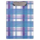 Porte-bloc Madras Plaid Blue et Purple (Devant)