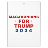 Porte-bloc Magadoniens pour Trump 2024 Rouge bleu (Dos)