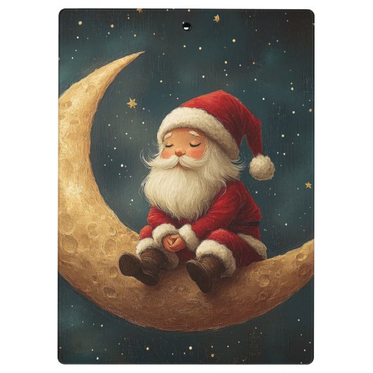 Porte-bloc Magical Night with Crescent Moon and Santa Claus (Dos)