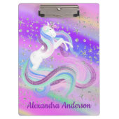 Porte-bloc Magique Unicorne Étoiles D'Argent Étincelantes (Devant)