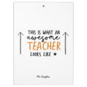 Porte-bloc Magnifique enseignant typographie moderne cadeau o (Dos)