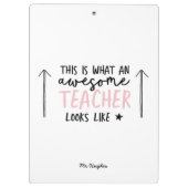 Porte-bloc Magnifique enseignant typographie moderne cadeau r (Dos)