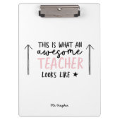 Porte-bloc Magnifique enseignant typographie moderne cadeau r (Devant)