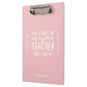 Porte-bloc Magnifique professeur de typographie moderne rose (Gauche)