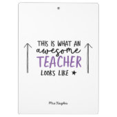 Porte-bloc Magnifique professeur de typographie moderne viole (Dos)