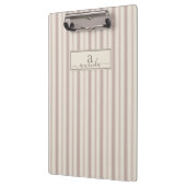 Porte-bloc Maison de campagne rustique initiale rayée beige e (Gauche)