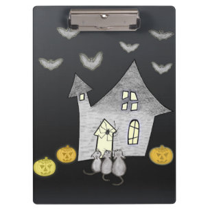 Porte-bloc Maison d'Halloween, Chats noirs, Chats, Chauves-so