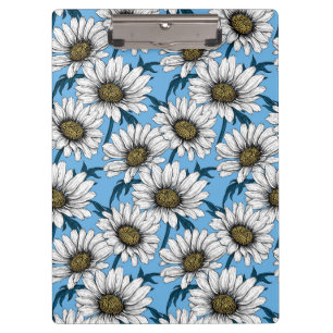 Porte-bloc Maisonnettes, fleurs sauvages sur bleu