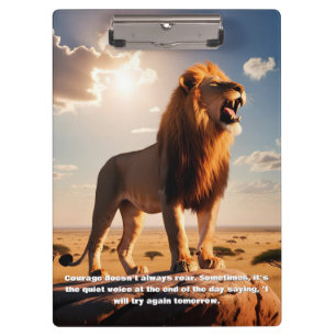 Porte-bloc Majestic Lion Courage Inspirant Cadeau Motivationn