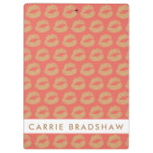 Porte-bloc Make Up Gold Parties scintillant Lièvres Peach Per (Dos)