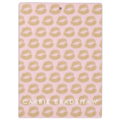 Porte-bloc Make Up Gold Parties scintillant Lips Motif Person (Dos)