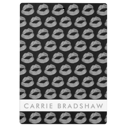 Porte-bloc Make Up Silver Parties scintillant Lièvres Noir Pe (Dos)