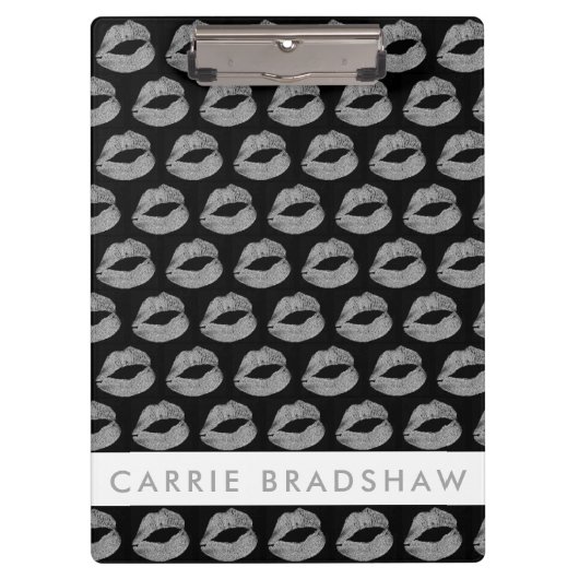 Porte-bloc Make Up Silver Parties scintillant Lièvres Noir Pe (Devant)