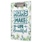 Porte-bloc Maman Anniversaire Mot Art avec cadre de feuillage (Gauche)