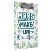 Porte-bloc Maman Anniversaire Mot Art avec cadre de feuillage (Swatch)