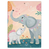 Porte-bloc Maman éléphant et bébé (Dos)