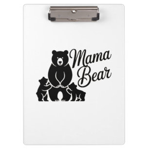 Porte-bloc Maman Ourse avec Oursons Famille d'Ours Mignonne