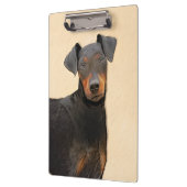 Porte-bloc Manchester Terrier Peinture Art animal original (Gauche)