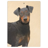 Porte-bloc Manchester Terrier Peinture Art animal original (Dos)