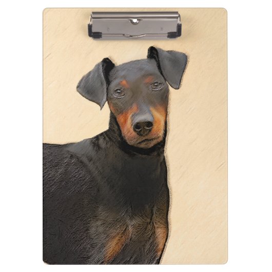 Porte-bloc Manchester Terrier Peinture Art animal original (Devant)
