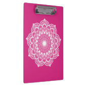 Porte-bloc Mandala blanc sur fond rose (Swatch)