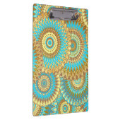 Porte-bloc Mandala bleu marron or recouvrant (Swatch)