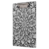 Porte-bloc Mandala d'art original noir et blanc (Gauche)