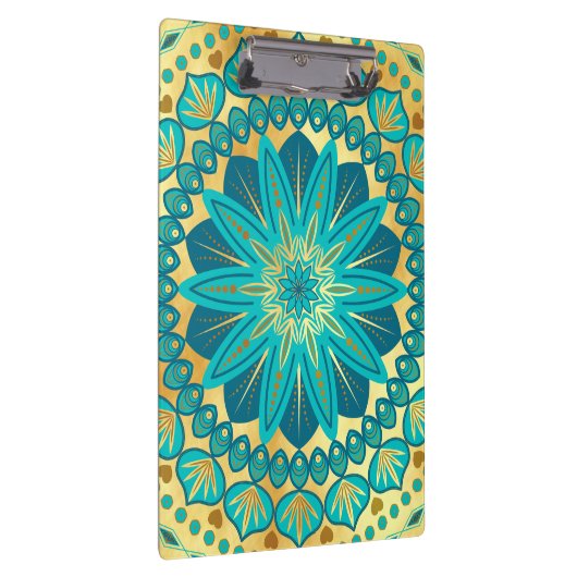 Porte-bloc Mandala Fleur Or Bleu (Swatch)