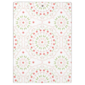 Porte-bloc mandala floral pêche (Dos)
