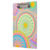 Porte-bloc Mandala superposé rose bleu jaune menthe violet (Gauche)