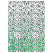 Porte-bloc Mandala Zen noir et vert personnalisé (Dos)