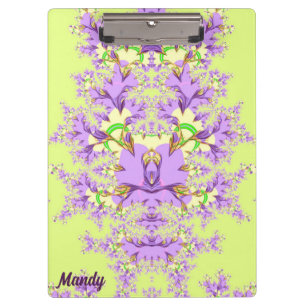 Porte-bloc MANDY ~ Mauve, Jaune et Vert Floral