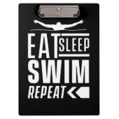 Porte-bloc Mangez Sleep Swim Répéter (Devant)