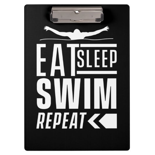 Porte-bloc Mangez Sleep Swim Répéter (Devant)