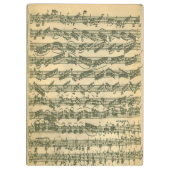 Porte-bloc Manuscrit de musique de violon de Bach Chaconne (Dos)