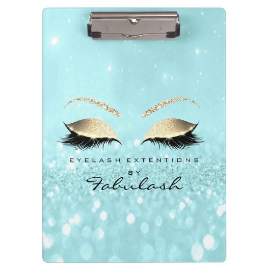 Porte-bloc Maquillage Beauty Studio Lashes Blue Gold (Devant)