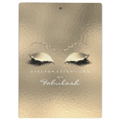 Porte-bloc Maquillage Beauty Studio Lashes Verre Or Blanc (Dos)