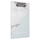 Porte-bloc Marbre blanc bleu moderne affaires Élégant minimal (Swatch)