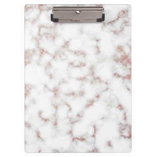 Porte-bloc Marbre blanc Carrara Rose Parties scintillant or T