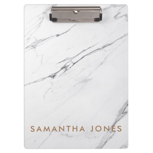 Porte-bloc Marbre blanc Carrare Classique Moderne Office Cade (Devant)