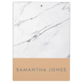 Porte-bloc Marbre blanc Carrare Or Classic Moderne (Dos)