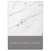 Porte-bloc Marbre blanc Carrare Or Classic Moderne (Dos)