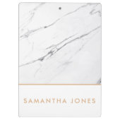 Porte-bloc Marbre blanc Carrare Or Classic Moderne (Dos)